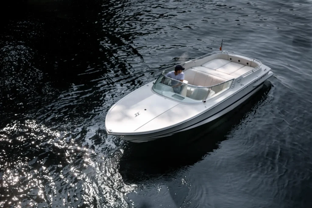 Our boat Colombo 21 on Lake Como, during our tour fercaplakecomo