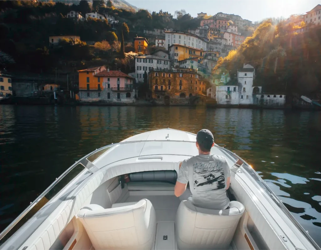Our boat Colombo 21 on Lake Como, during our tour fercaplakecomo