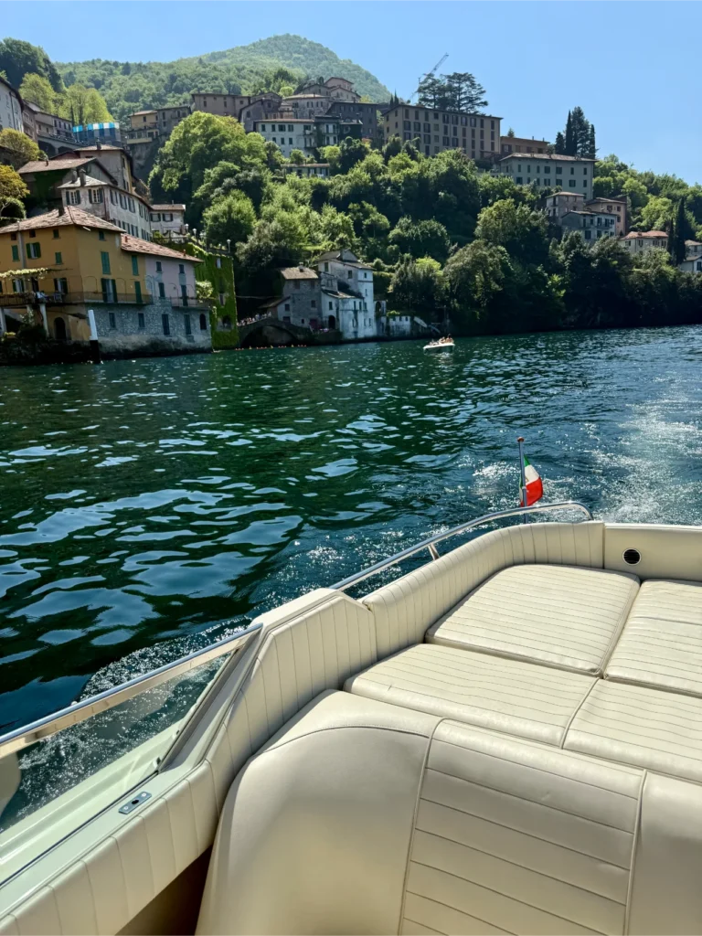 Our boat Colombo 21 on Lake Como, during our tour fercaplakecomo
