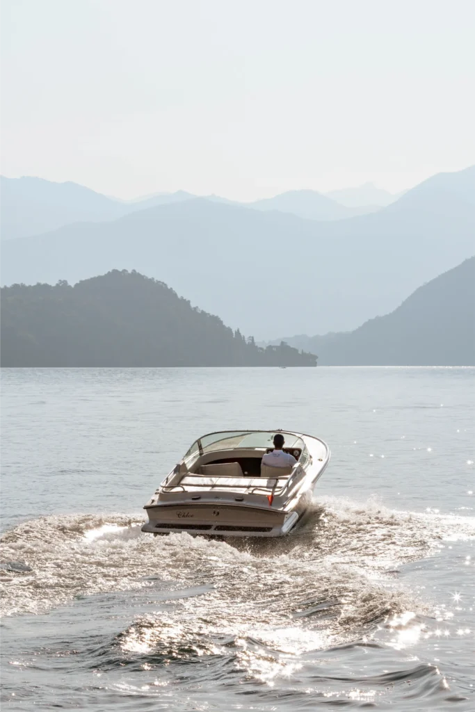 Our boat Colombo 21 on Lake Como, during our tour fercaplakecomo
