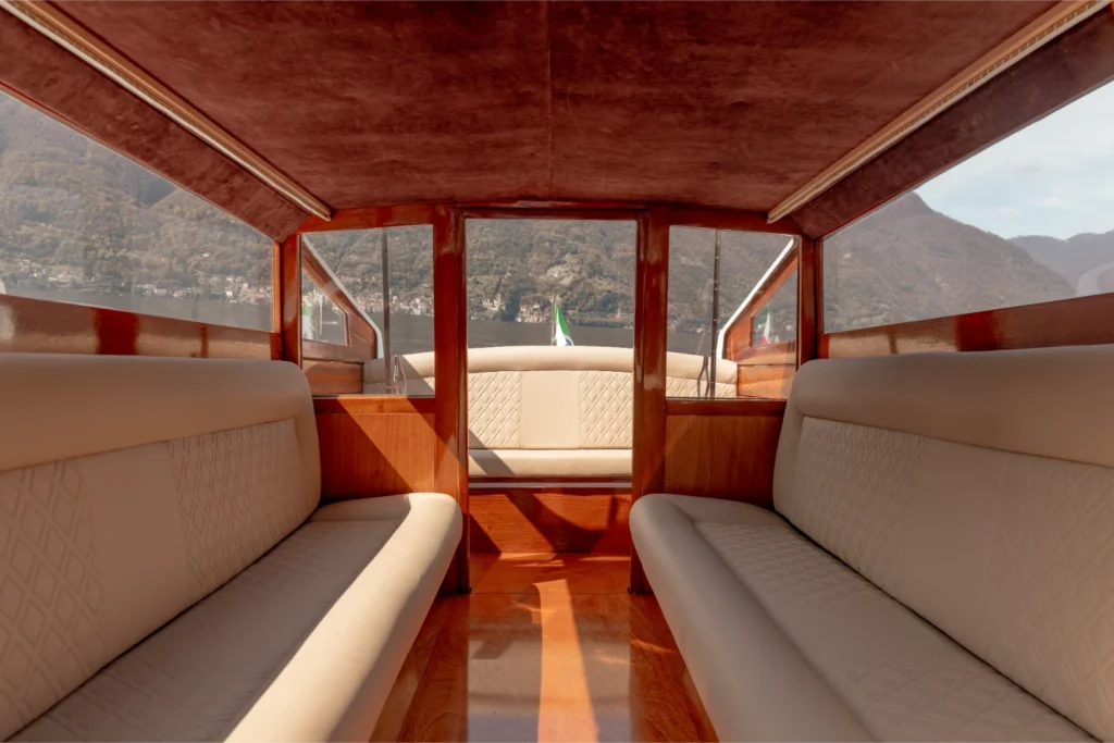 Venetian taxi boat Lake Como